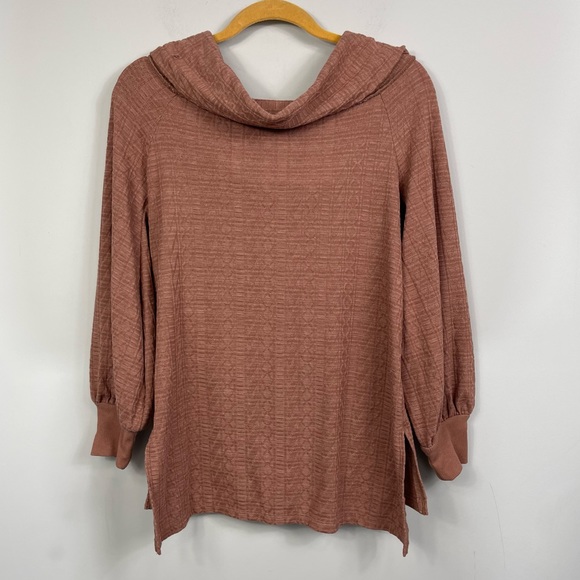 NWT Anthropologie Off The Shoulder Pullover Copper Tunic Top Balloon Sleeve XS - Picture 6 of 15